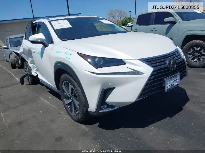 2020 Lexus Nx 300H VIN: JTJGJRDZ4L5000855 Lot: 41989517