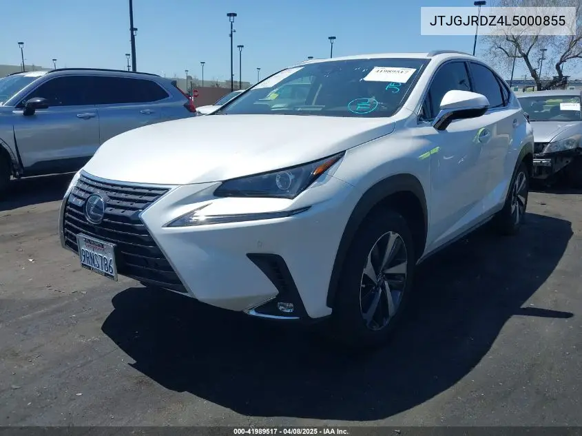 2020 Lexus Nx 300H VIN: JTJGJRDZ4L5000855 Lot: 41989517