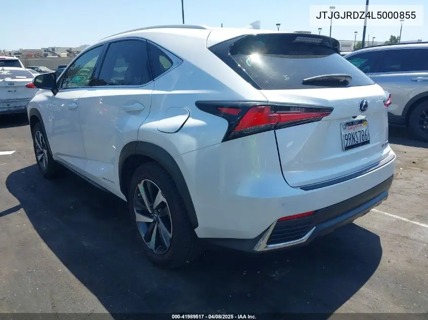 2020 Lexus Nx 300H VIN: JTJGJRDZ4L5000855 Lot: 41989517