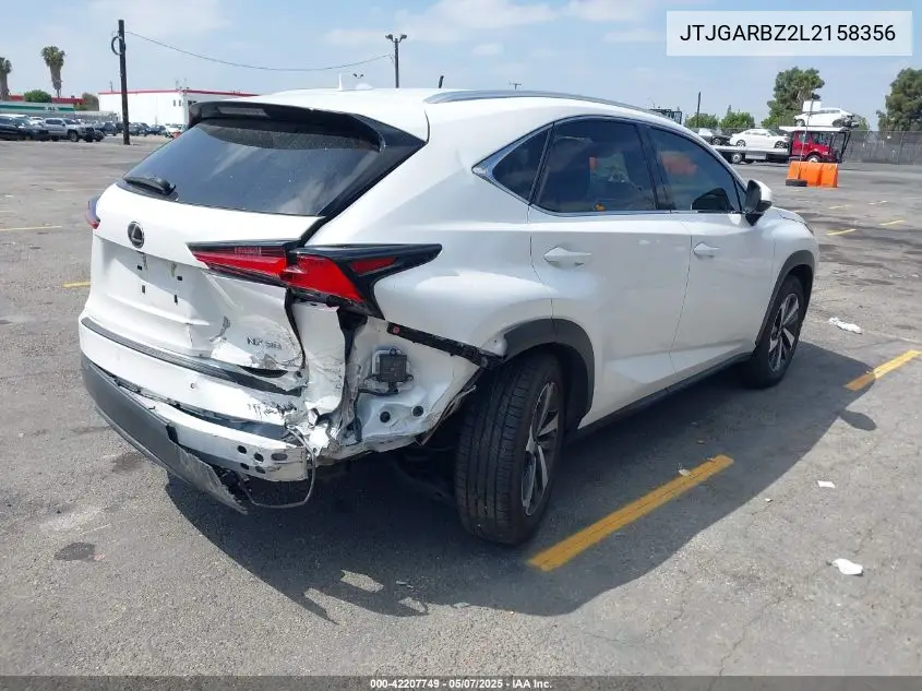 jtjgarbz2l2158356 JTJGARBZ2L2158356 2020 Lexus Nx 300