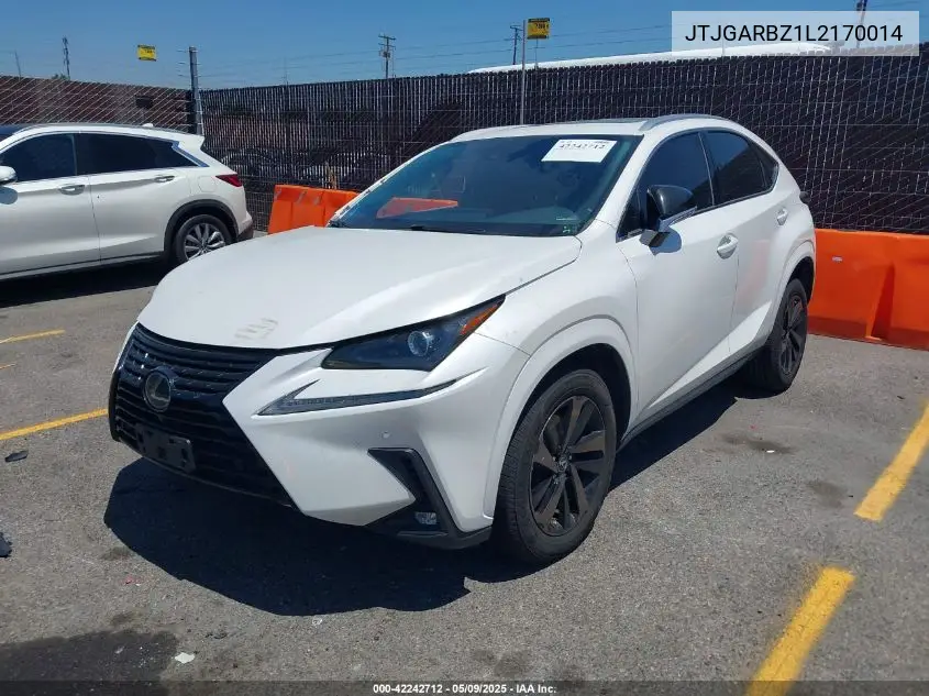 2020 Lexus Nx 300 VIN: JTJGARBZ1L2170014 Lot: 42242712