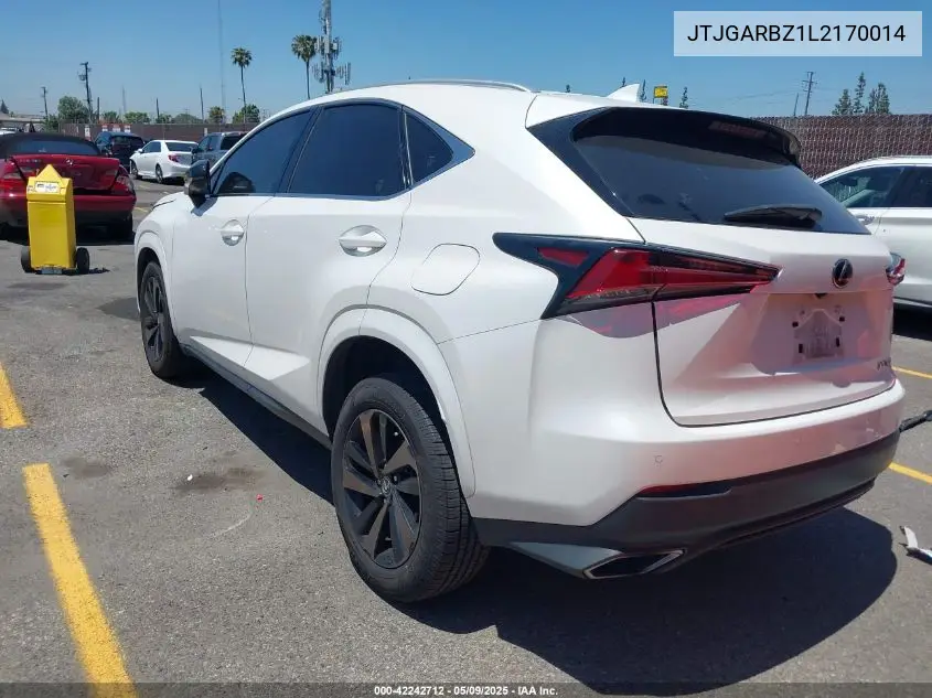 2020 Lexus Nx 300 VIN: JTJGARBZ1L2170014 Lot: 42242712