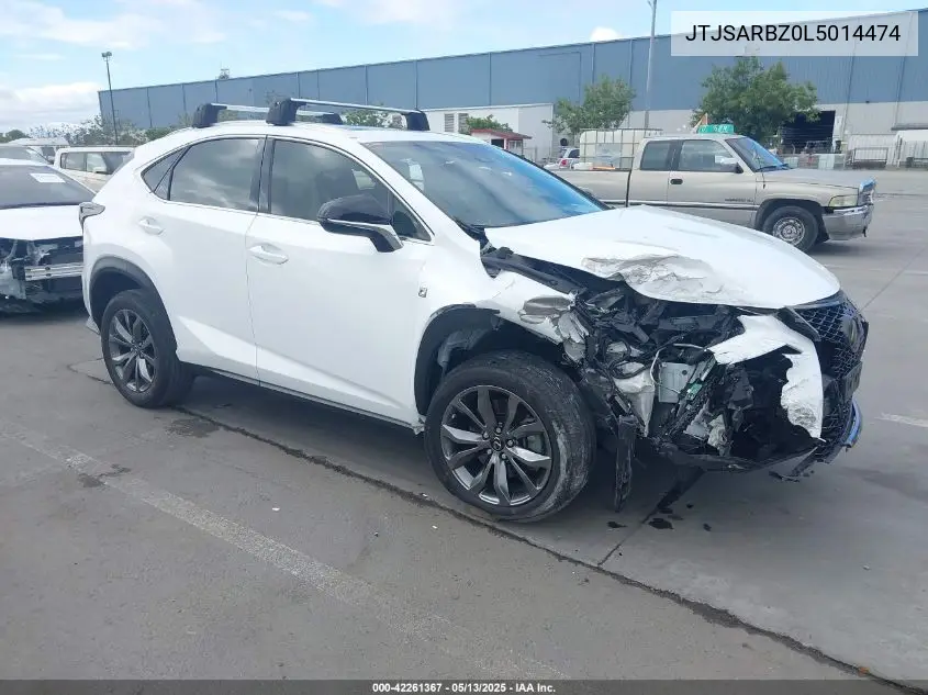 2020 Lexus Nx 300 F Sport VIN: JTJSARBZ0L5014474 Lot: 42261367