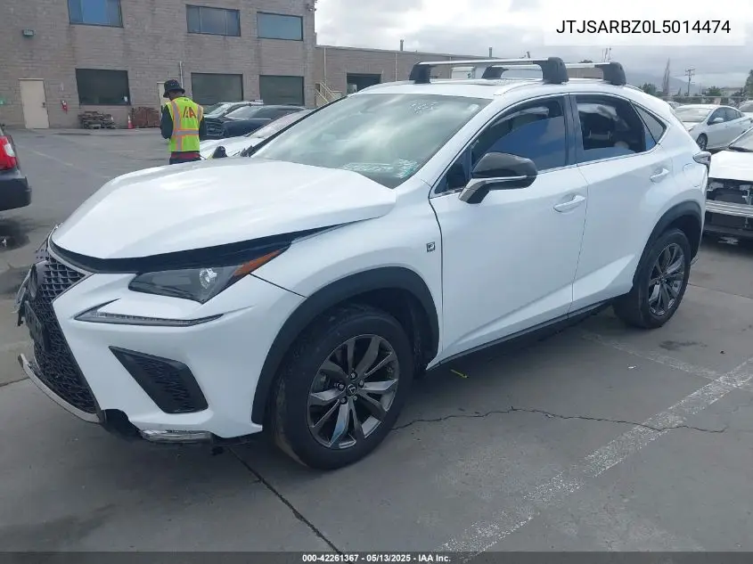 2020 Lexus Nx 300 F Sport VIN: JTJSARBZ0L5014474 Lot: 42261367