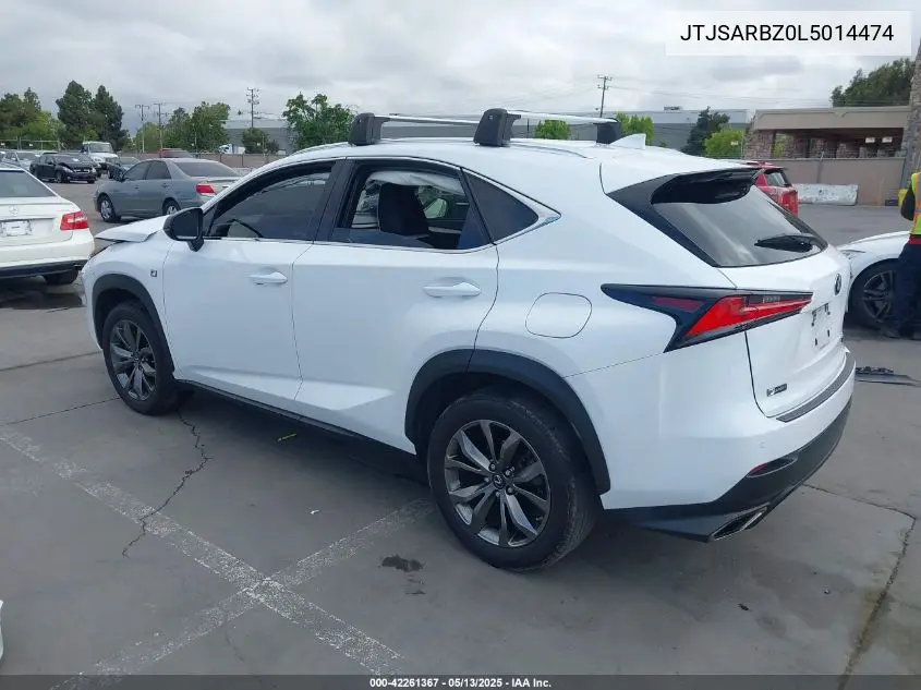 2020 Lexus Nx 300 F Sport VIN: JTJSARBZ0L5014474 Lot: 42261367