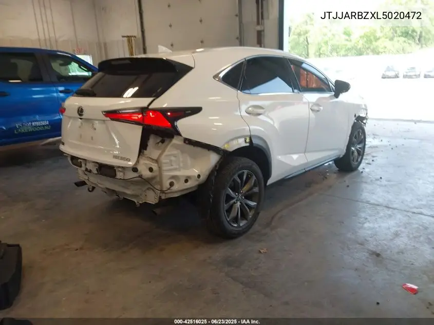 2020 Lexus Nx 300 F Sport VIN: JTJJARBZXL5020472 Lot: 42516025