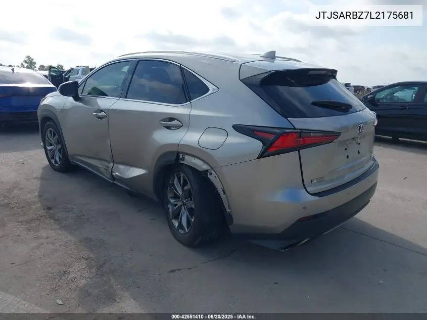 2020 Lexus Nx 300 F Sport VIN: JTJSARBZ7L2175681 Lot: 42551410