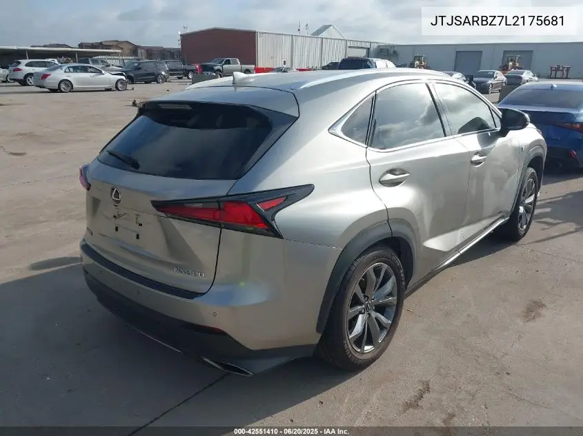 2020 Lexus Nx 300 F Sport VIN: JTJSARBZ7L2175681 Lot: 42551410