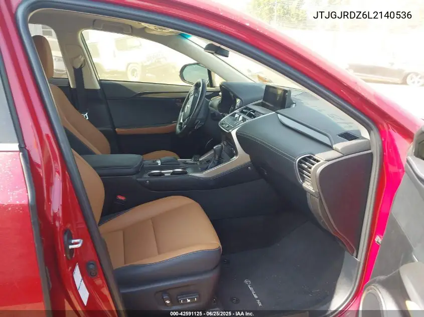 2020 Lexus Nx 300H VIN: JTJGJRDZ6L2140536 Lot: 42591125