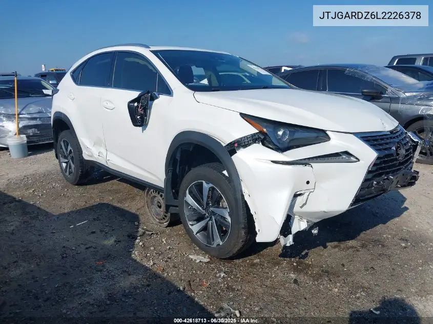 2020 Lexus Nx 300 300 VIN: JTJGARDZ6L2226378 Lot: 42618713
