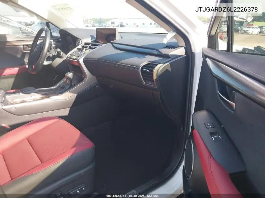 2020 Lexus Nx 300 300 VIN: JTJGARDZ6L2226378 Lot: 42618713