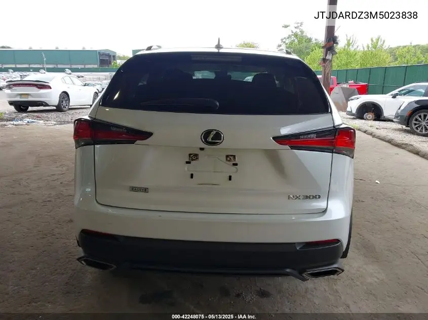 2021 Lexus Nx 300 VIN: JTJDARDZ3M5023838 Lot: 42248075