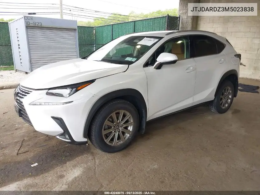 2021 Lexus Nx 300 VIN: JTJDARDZ3M5023838 Lot: 42248075