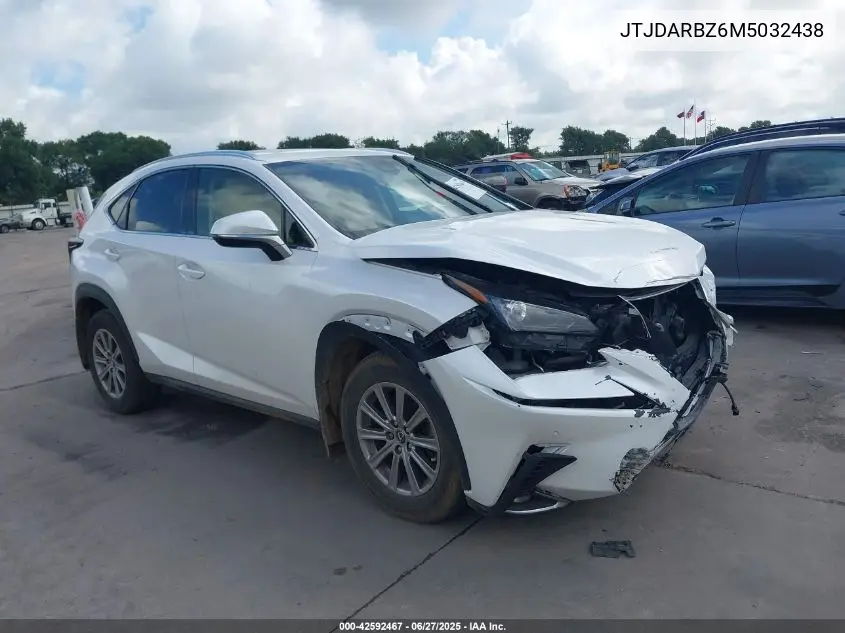 2021 Lexus Nx 300 Base/300 Luxury/300 F Sport VIN: JTJDARBZ6M5032438 Lot: 42592467