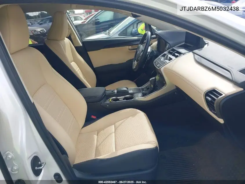 2021 Lexus Nx 300 Base/300 Luxury/300 F Sport VIN: JTJDARBZ6M5032438 Lot: 42592467