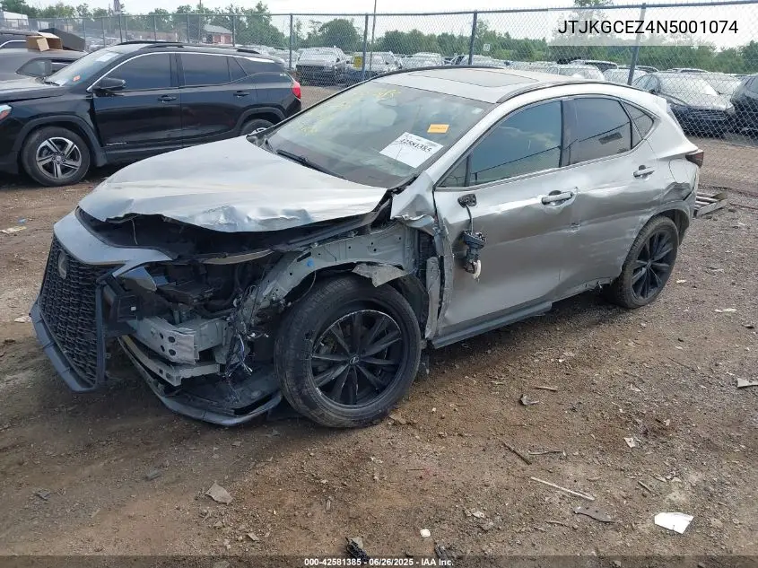 2022 Lexus Nx 350 F Sport Handling VIN: JTJKGCEZ4N5001074 Lot: 42581385