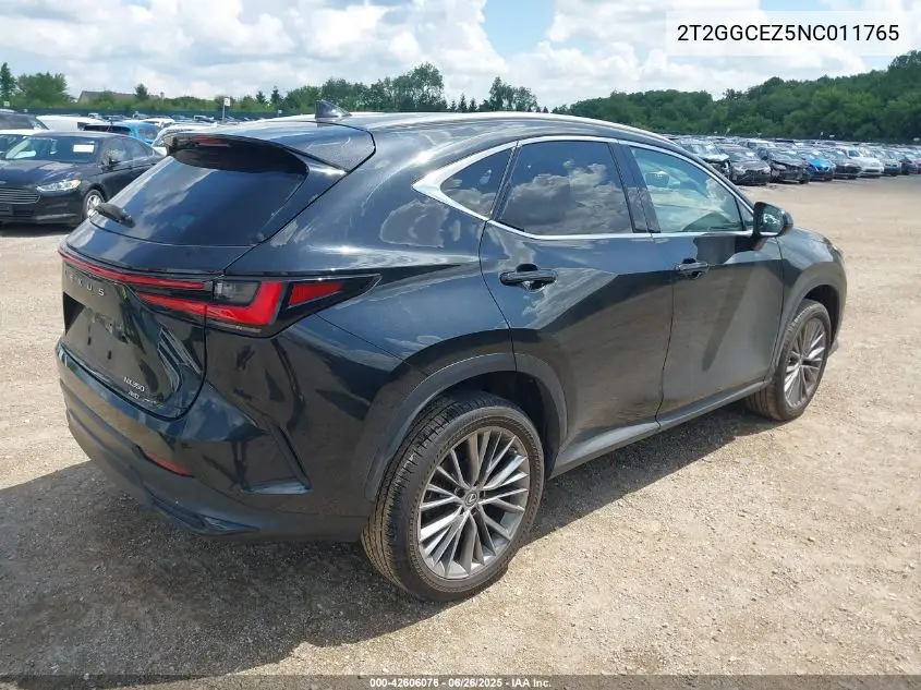 2022 Lexus Nx Premium VIN: 2T2GGCEZ5NC011765 Lot: 42606076