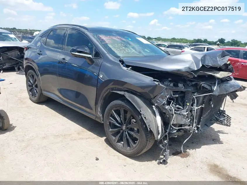 2023 Lexus Nx 350 F Sport Handling VIN: 2T2KGCEZ2PC017519 Lot: 42605281