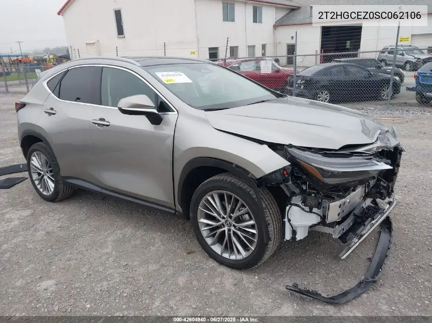 2025 Lexus Nx Luxury VIN: 2T2HGCEZ0SC062106 Lot: 42604940