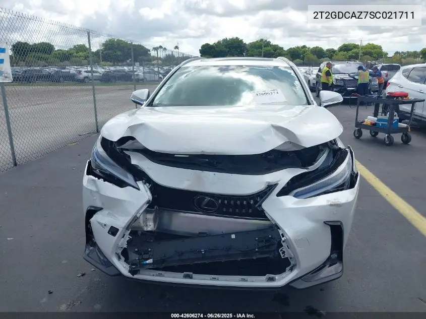 2025 Lexus Nx 250 Premium VIN: 2T2GDCAZ7SC021711 Lot: 42606274