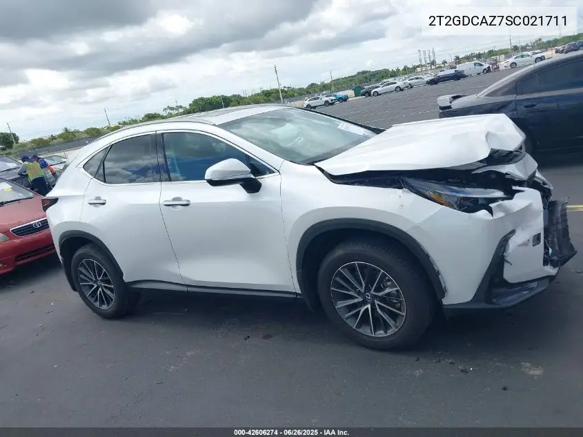 2025 Lexus Nx 250 Premium VIN: 2T2GDCAZ7SC021711 Lot: 42606274
