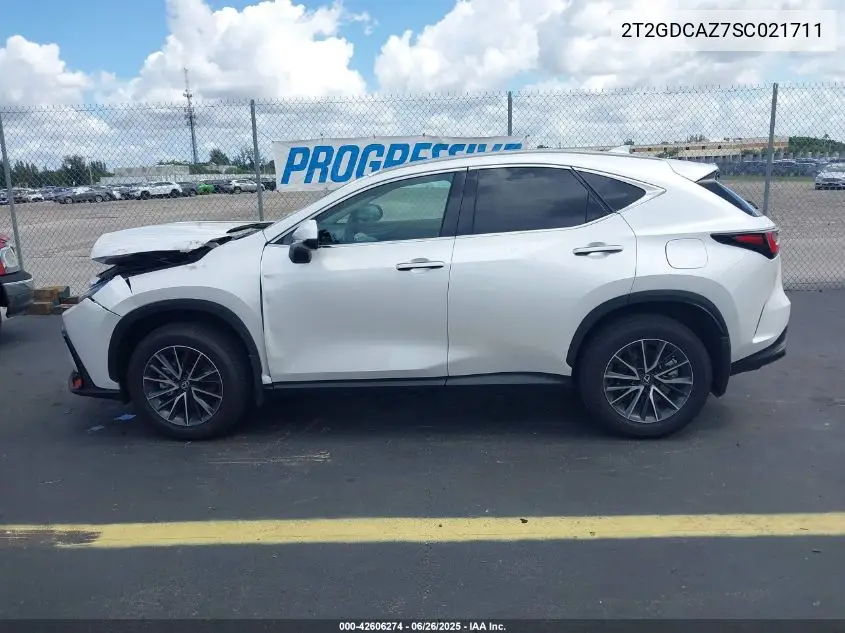 2025 Lexus Nx 250 Premium VIN: 2T2GDCAZ7SC021711 Lot: 42606274