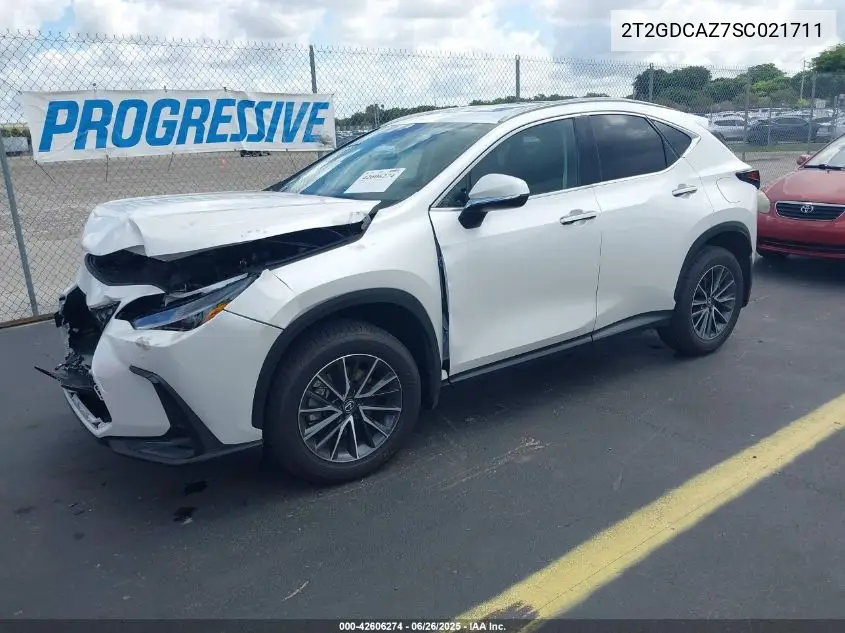 2025 Lexus Nx 250 Premium VIN: 2T2GDCAZ7SC021711 Lot: 42606274