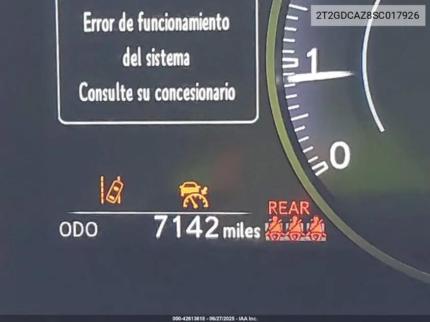 2025 Lexus Nx 250 Premium VIN: 2T2GDCAZ8SC017926 Lot: 42613618