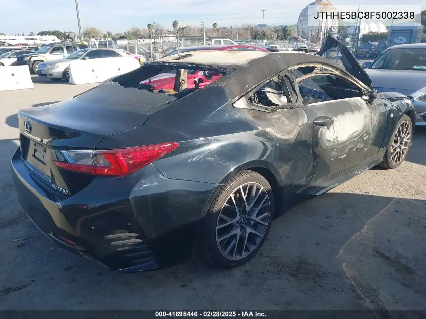 2015 Lexus Rc 350 VIN: JTHHE5BC8F5002338 Lot: 41698446