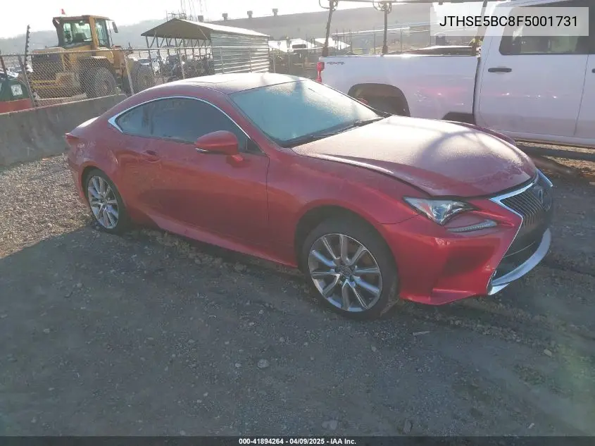 2015 Lexus Rc 350 VIN: JTHSE5BC8F5001731 Lot: 41894264