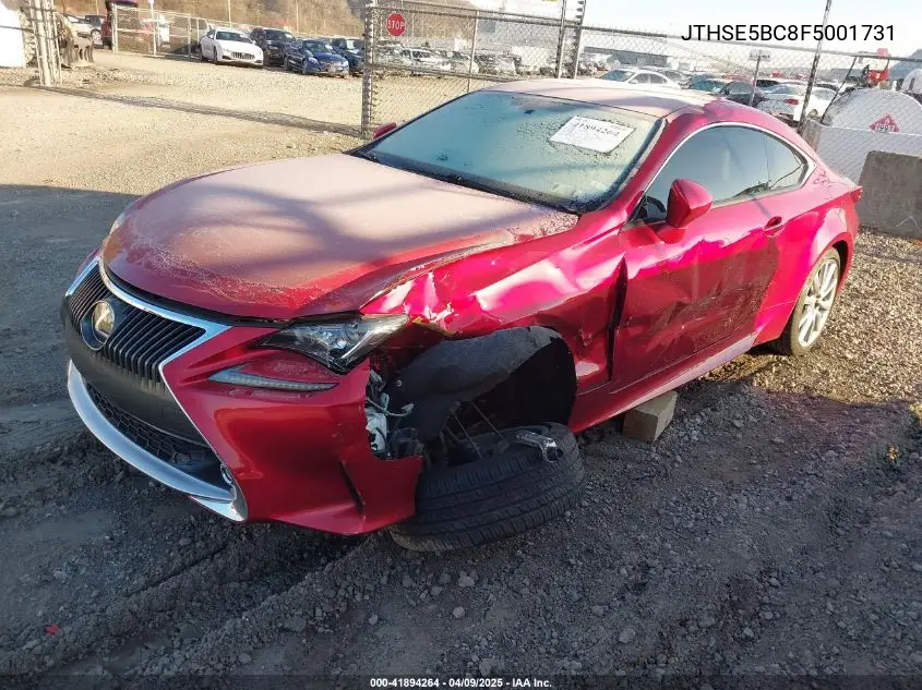 2015 Lexus Rc 350 VIN: JTHSE5BC8F5001731 Lot: 41894264