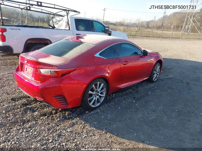 2015 Lexus Rc 350 VIN: JTHSE5BC8F5001731 Lot: 41894264