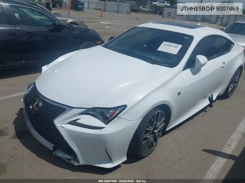 2015 Lexus Rc 350 VIN: JTHHE5BC4F5007469 Lot: 42081549