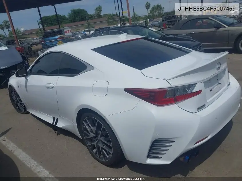 2015 Lexus Rc 350 VIN: JTHHE5BC4F5007469 Lot: 42081549