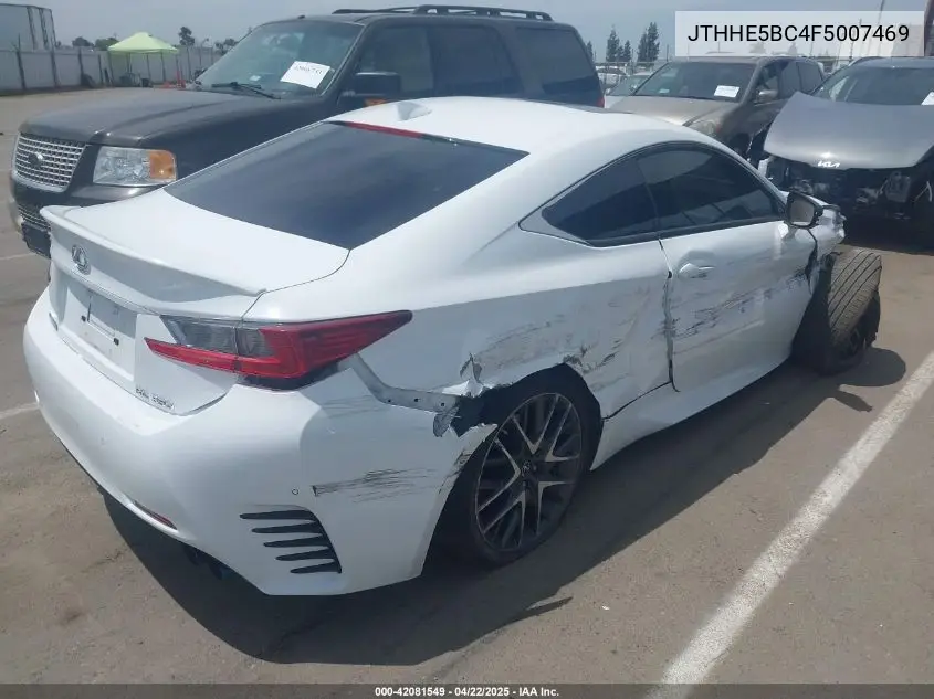 2015 Lexus Rc 350 VIN: JTHHE5BC4F5007469 Lot: 42081549