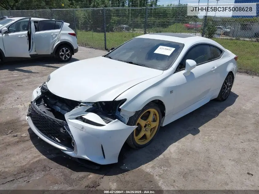 2015 Lexus Rc 350 VIN: JTHHE5BC3F5008628 Lot: 42120841
