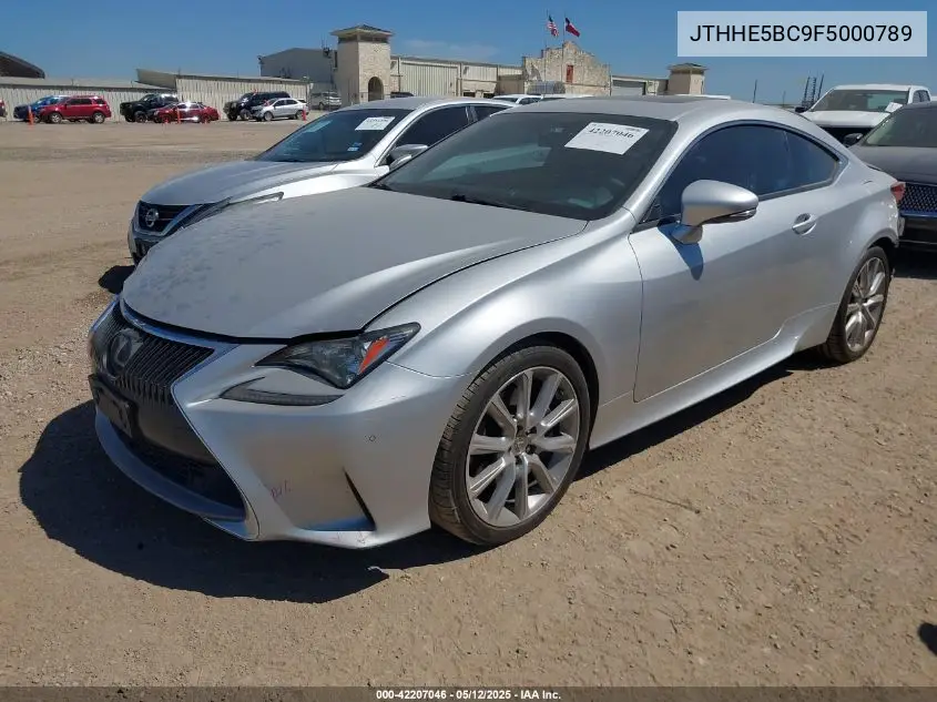 2015 Lexus Rc 350 VIN: JTHHE5BC9F5000789 Lot: 42207046