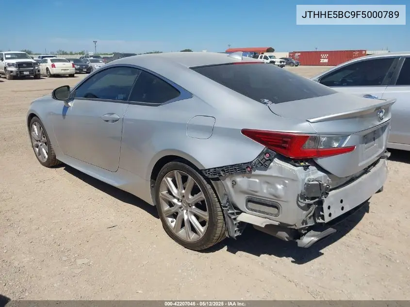 2015 Lexus Rc 350 VIN: JTHHE5BC9F5000789 Lot: 42207046
