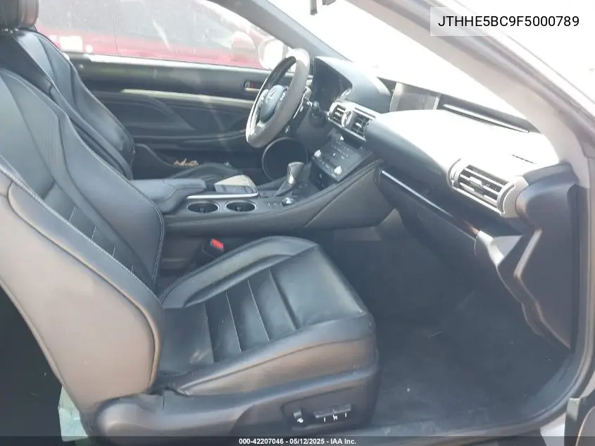 2015 Lexus Rc 350 VIN: JTHHE5BC9F5000789 Lot: 42207046