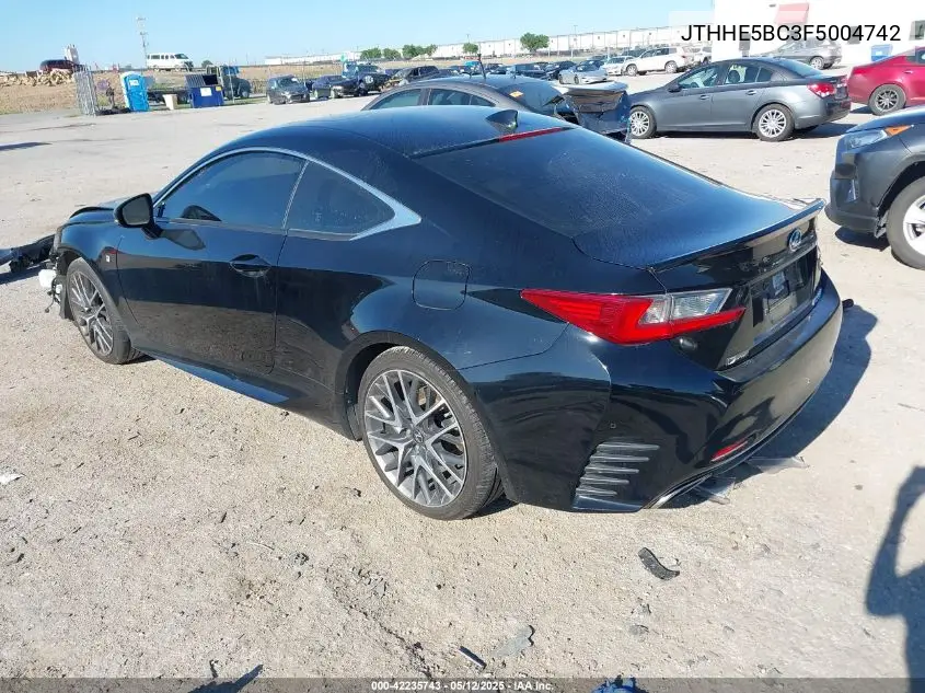 2015 Lexus Rc 350 VIN: JTHHE5BC3F5004742 Lot: 42235743
