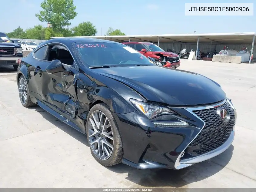2015 Lexus Rc 350 VIN: JTHSE5BC1F5000906 Lot: 42326970