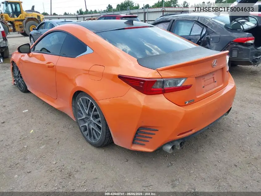 2015 Lexus Rc 350 VIN: JTHSE5BC1F5004633 Lot: 42440741