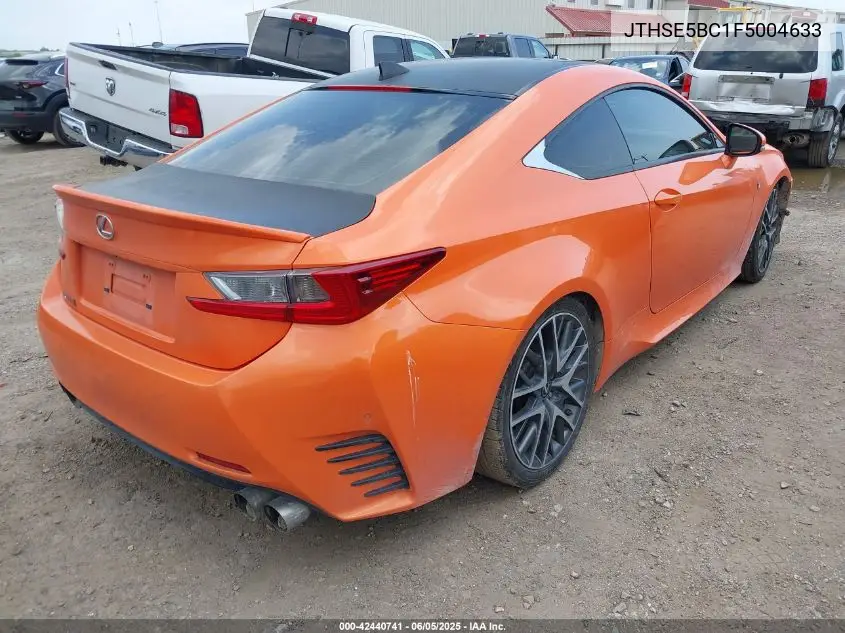 2015 Lexus Rc 350 VIN: JTHSE5BC1F5004633 Lot: 42440741