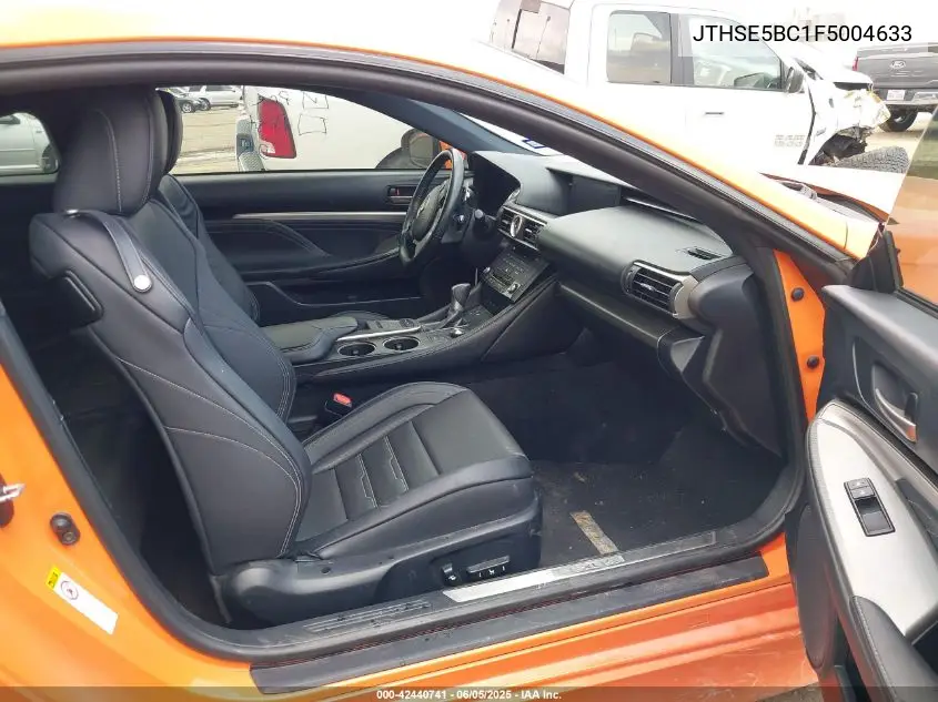 2015 Lexus Rc 350 VIN: JTHSE5BC1F5004633 Lot: 42440741