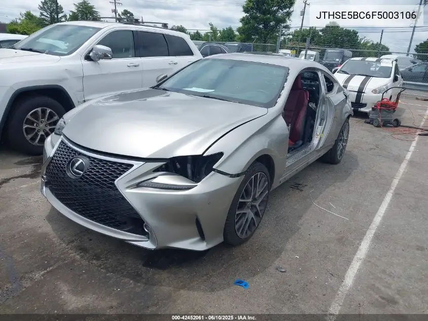 2015 Lexus Rc 350 VIN: JTHSE5BC6F5003106 Lot: 42452061