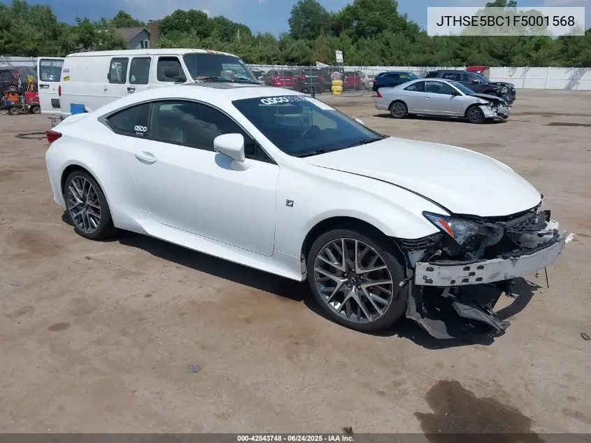 2015 Lexus Rc 350 VIN: JTHSE5BC1F5001568 Lot: 42543748