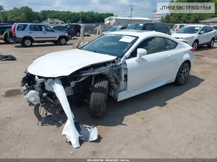 2015 Lexus Rc 350 VIN: JTHSE5BC1F5001568 Lot: 42543748
