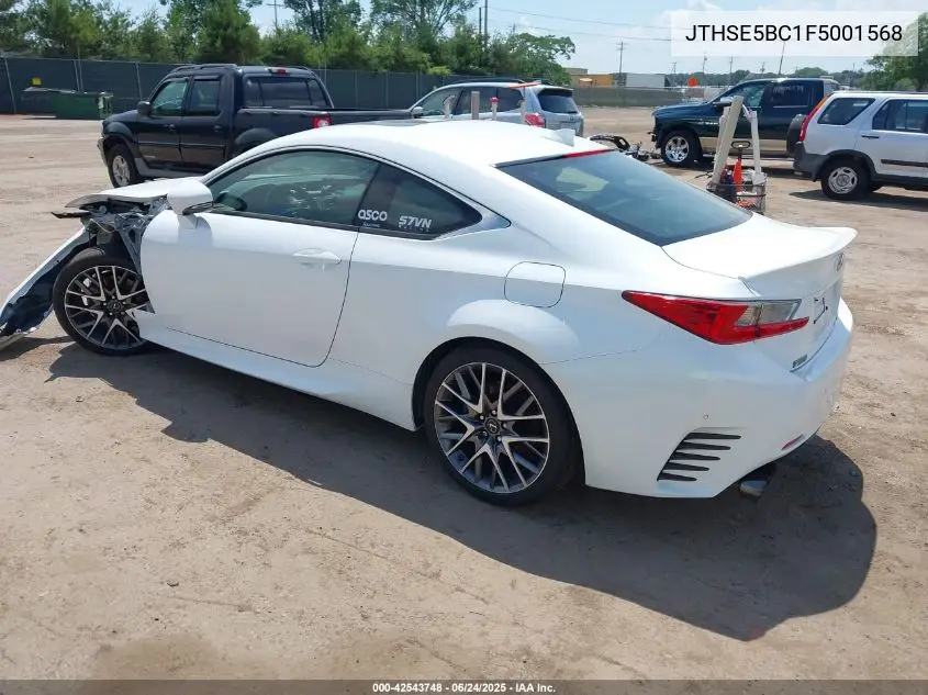 2015 Lexus Rc 350 VIN: JTHSE5BC1F5001568 Lot: 42543748