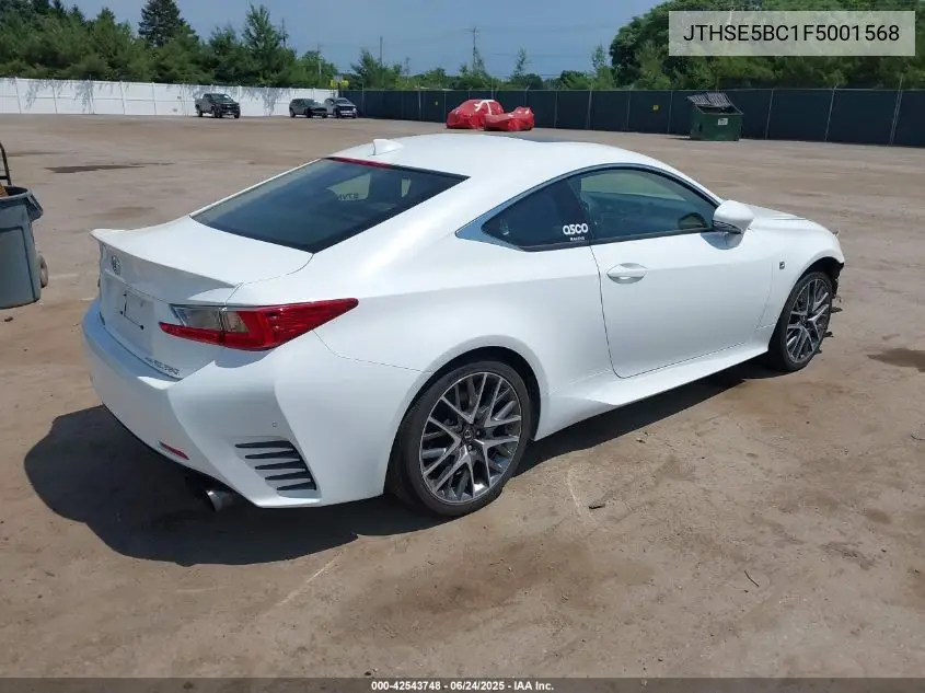 2015 Lexus Rc 350 VIN: JTHSE5BC1F5001568 Lot: 42543748