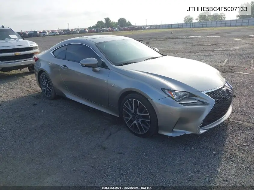 2015 Lexus Rc 350 VIN: JTHHE5BC4F5007133 Lot: 42545921